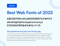 Satoshi Best Web Font 2022