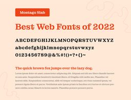 Montagu Slab Best Web Font 2022